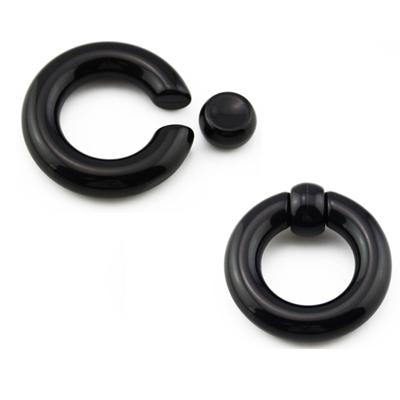 1Pair Acrylic BCR Big Large Size Giant Captive Bead Ring Ear Tunnel Plug Expander Guauge Male Nose Ring Piercing Body Jewelry