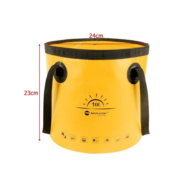 10/20L Portable Folding Bucket Waterproof Outdoor Travel Camping Water Storage Bag Fishing Collapsible Bucket Folding Foot Basin