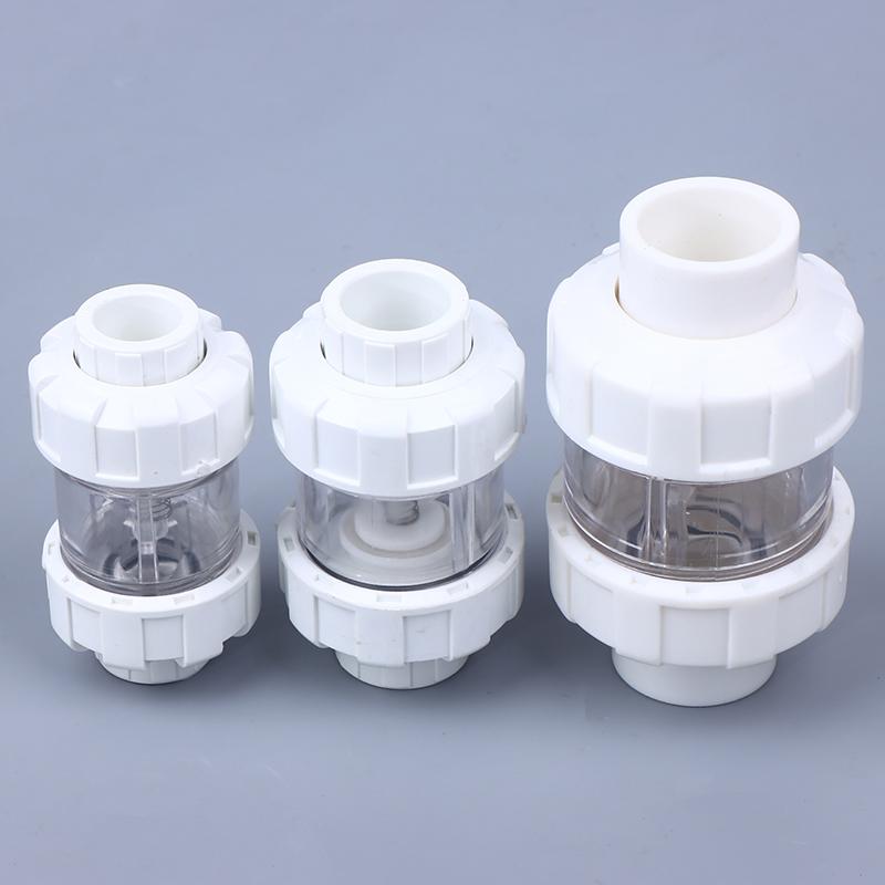 1 Pcs Aquarium Check Valves Non Return Anti-Siphon Fish Tank Lifting Check Valve 20/25/32Mm Transparent