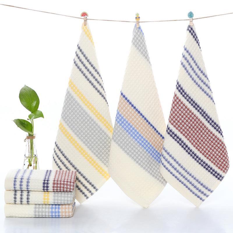 100% Cotton Bath Towel Set High Quality Striped Waffle Towel for Child Home Water Absorption Soft Washcloth 35X75CM/70X140CM