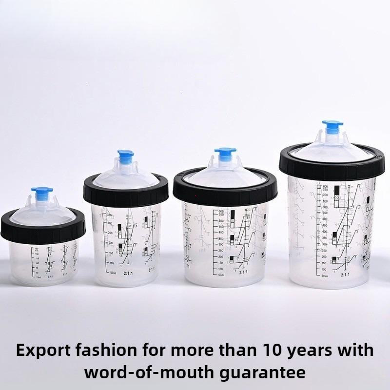 1Set Spray Gun Paint Mixing Cup H/O Quick Cup Paint System Spray Gun Tank 165Ml/400Ml/600Ml Disposable Paint Cup