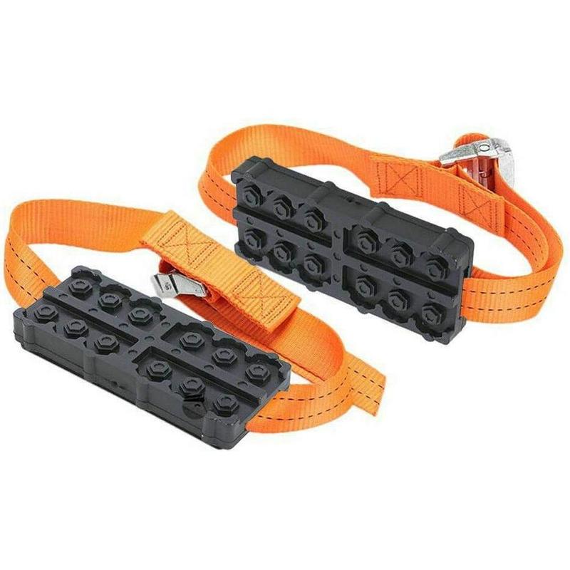 2pcs Car Anti-skid Cha Adjustable Non-slip Car Snow Chain Car Wheel Anti-Skid Strap Chain Multi-function Universal Emergency