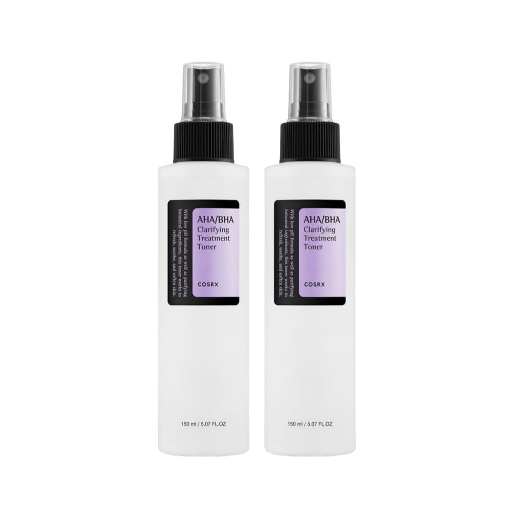 

[1+1] COSRX AHA/BHA Clarifying Treatment Toner 150ml × 2 – Exfoliating & Pore-Clearing Toner Duo