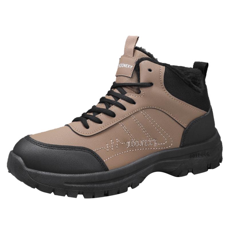 

Зимние мужские полусапоги, теплые и плюшевые снежные хлопковые ботинки, спортивная и повседневная обувь на толстой подошве 40