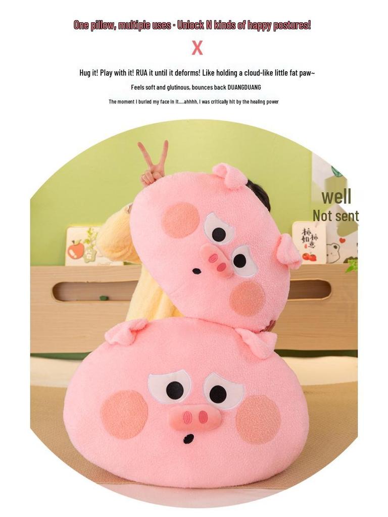 Cute Pig Bacon Plush Pillow - Sofa Backrest & Bed Cushion Doll Gift