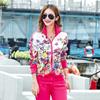 Printed Floral Sports Suit Spring Suit Ladies Casual Red Sportswear Two-piece Suit