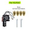 Für Bambu Lab P1S Hotend Komplette Baugruppe Upgrade Gehärteter Stahl Extruder-Kit Für X1 X1C P1P P1S Lüfterdüse X1 Carbon Hot End