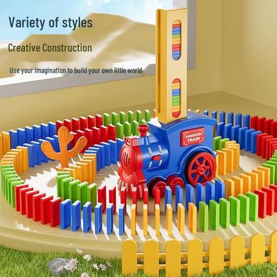 Automatischer Domino-Spender Spielzeugzug - Pädagogische Bausteine für Kinder
