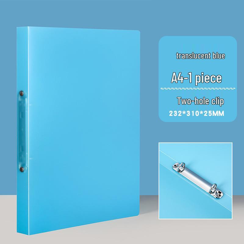 Transparent Candy Color 2-Hole A4 Document Folder Binder