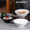 Stone pattern black and white ramen bowl ceramic non-slip hat bowl restaurant soup rice bowl trumpet bowl