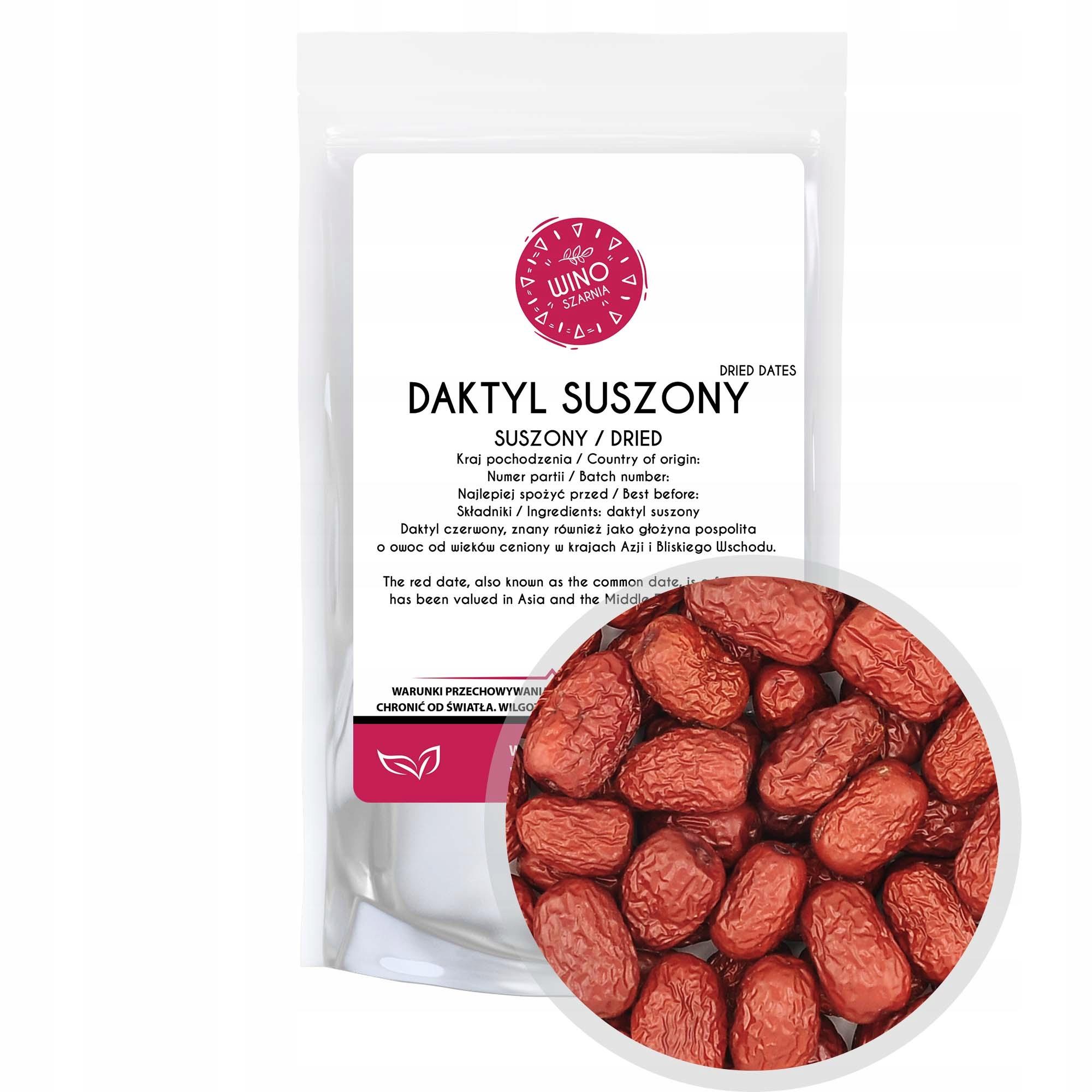 Daktyl Chiński Jujube Suszony Głożyna Naturalne Suszone Owoce- 500g