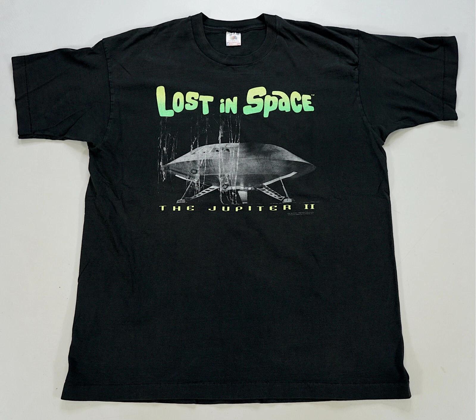 Rare Vintage Lost In Space The Jupiter II 1992 T Shirt 90s Sci-fi Film Black XL L