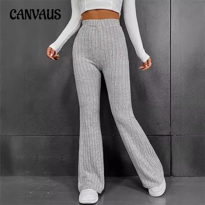 Pantaloni Slim da Donna alla Moda Casual Monocolore Micro Slim a Vita Alta per Primavera e Autunno