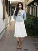Laengaenlu Baty Drape Neck Top_Light Blue