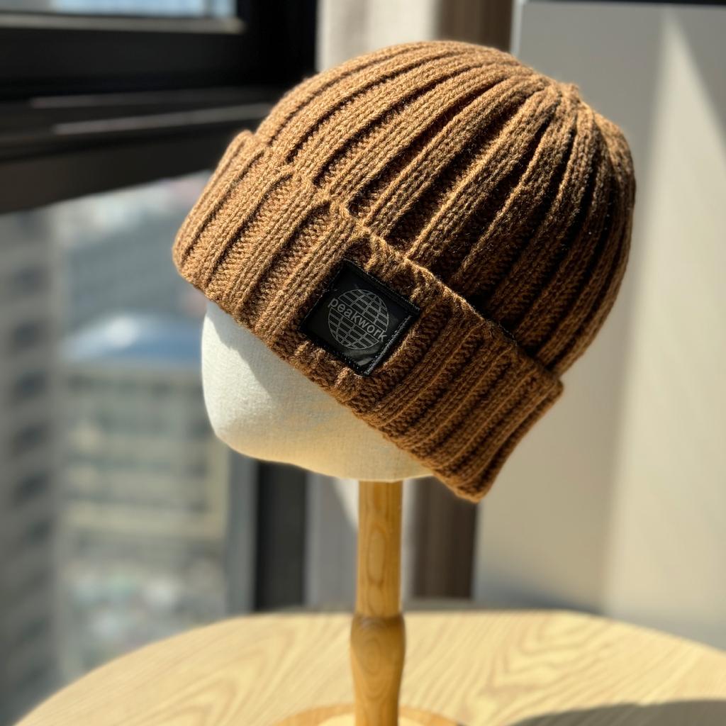 New Autumn and Winter Letter Embroidered Woolen Hat for Men Korean Version Versatile Warm Knitted Cold Hat Women's Trendy Brand Small Face