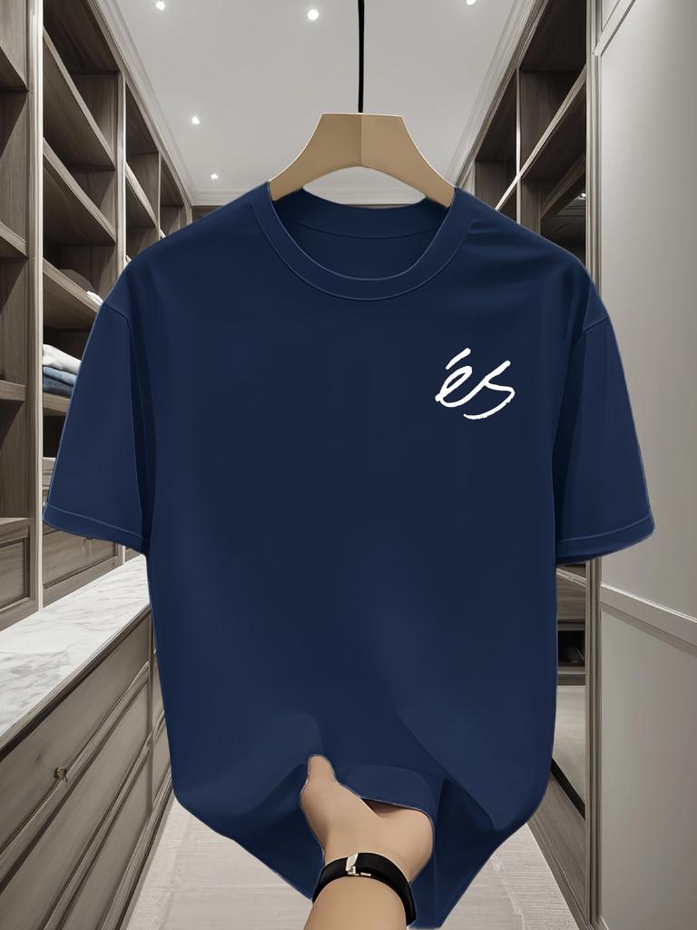MenS 100 Cotton Crew Neck TShirt with YES Digital Print Casual Style Short Sleeve Regular Fit AllSeason Comfort