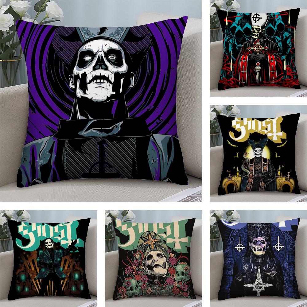 Hot G-Ghosts Band Pillow Case Short Plush Sofa Decorative Gift Home Double-sided Printing Cushion