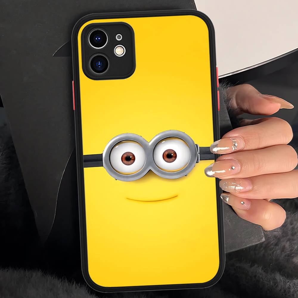 Cartoon Anime Yellow M-Minions Phone Case For IPhone 16e 16 15 14 13 12 11 Pro Max X XS Max Plus Matte Clear iphone 15