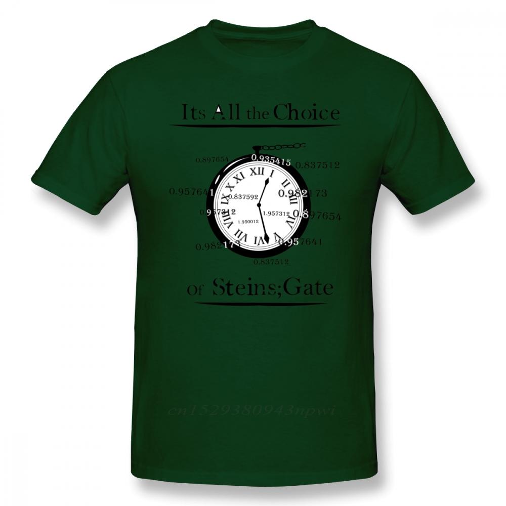 Steins Gate T Shirt The Choice Of Steins Gate TShirt Cotton Men Tee Shirt Print Cute Plus size  Streetwear ShortSleeve Tshirt S