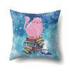 Polyester Throw Pillow Cover Home Decoration Throw Pillow Car Throw Pillow Lovely Animal Cat Print Cushion Cover