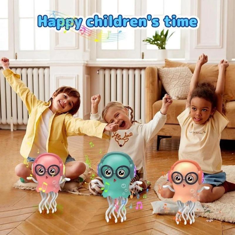 Dancing Jelly Fish Toy Smart Tentacle Explorer With Led Lights Music Automatic Obstacle Sensor Toy
