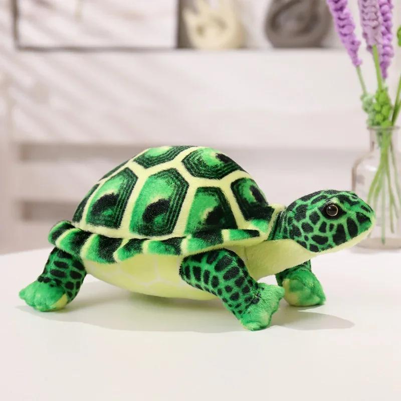 Kids Toys Cute Baby Super Green Simulation Stuffed Tortoise Realistic Sea Turtle Animal Plush Baby Toy Gift Hot Sale Home Decor