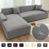 Jacquard Waterproof Sofa Cover For Living Room Solid Plain Dyed Couch Over For Pets And Kids Sofa Skins Elastic Slipcovers