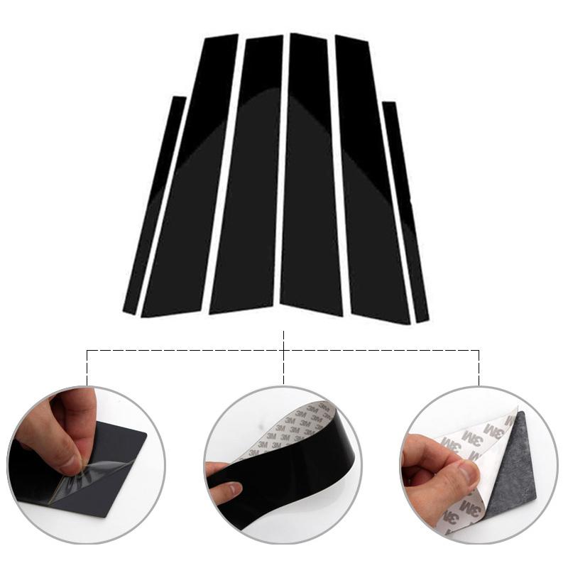 Kohlefaser Auto Fenster B-Säulen Verkleidung Aufkleber Für BMW F30 E46 E90 G20 318i 325i 320i 328i Türsäulen Folien Wrap Auto Zubehör