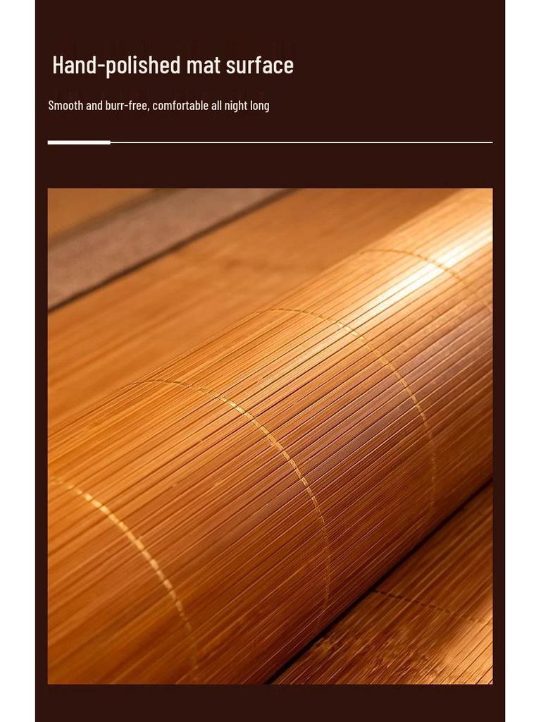 Natürliche Bambus-Rattan-Doppelseitige Faltmatte für Doppel-/Studenten-Etagenbetten (1,8m & 1,5m)