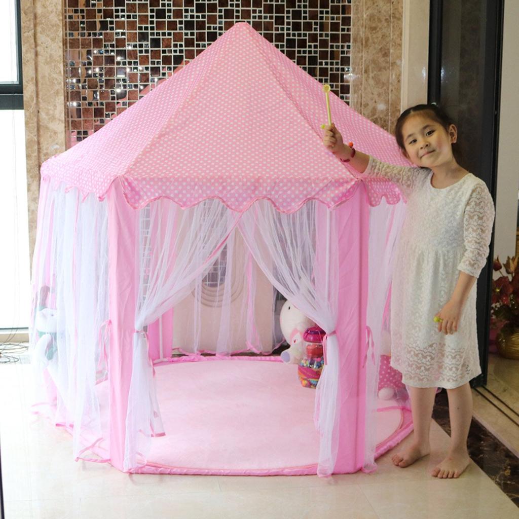 [selling-Home] Kids' Tent, Princess Castle-Shaped Foldable Playhouse, Secret Base, Birthday/Christmas Gift, Pretend Play