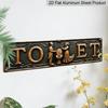 2D Flat - Vintage Aluminum Decorative Sign for The Bathroom, Restroom, or Powder Room, Measuring 15.7×3.94inch, Perfect for Hotels and Pubs