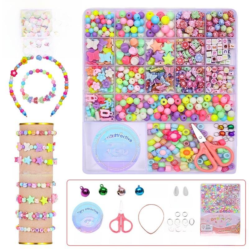 Crafting Bead Children Kit Plastic Elements Brain Development Bonding Family