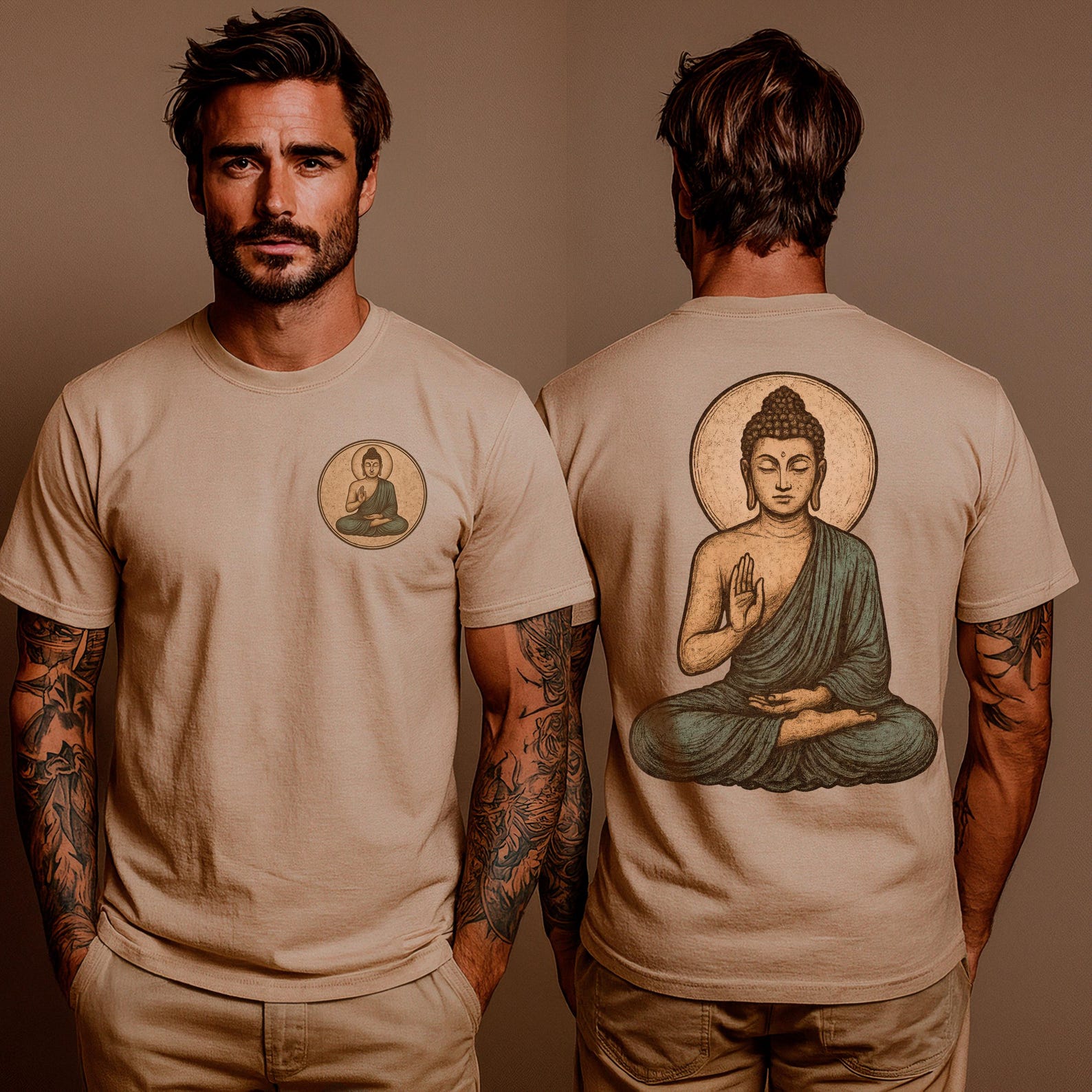 Buddha T-Shirt Spiritual Mindfulness Design | Zen Meditation Tee | Yoga Lifestyle Apparel | Gift for Buddhists, Yogis & Seekers of Peace S