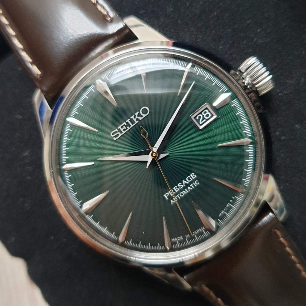 Seiko SRPD37J1 Presage Automatic Green Analog Sports Watch Made in Japan Automatic Overseas Shipping Men's