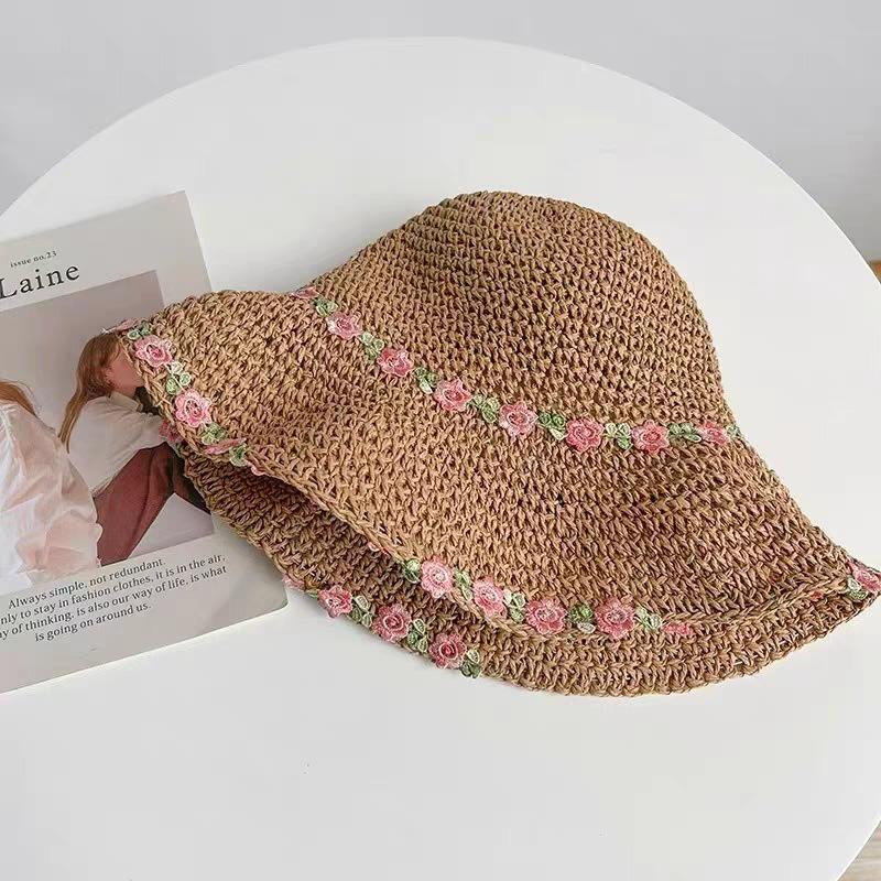 Lace Bow Big Brim Straw Hat Seaside Beach Sunscreen Hat Ladies Pretty Sun Hat