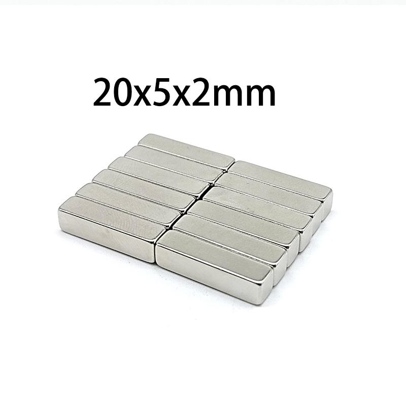 

10/30pcs Long 20x5x2mm for Alignment & Strong 20x5x3mm for Structure, Block Magnets
