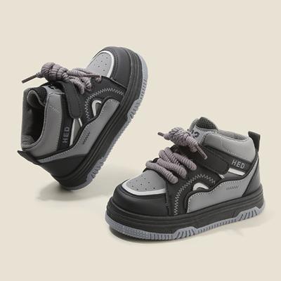 Children's Sports Shoes, Spring and Autumn Boys' Casual Board Shoes, High Top Girls' Bread Shoes, Soft Soled Baby Shoes
