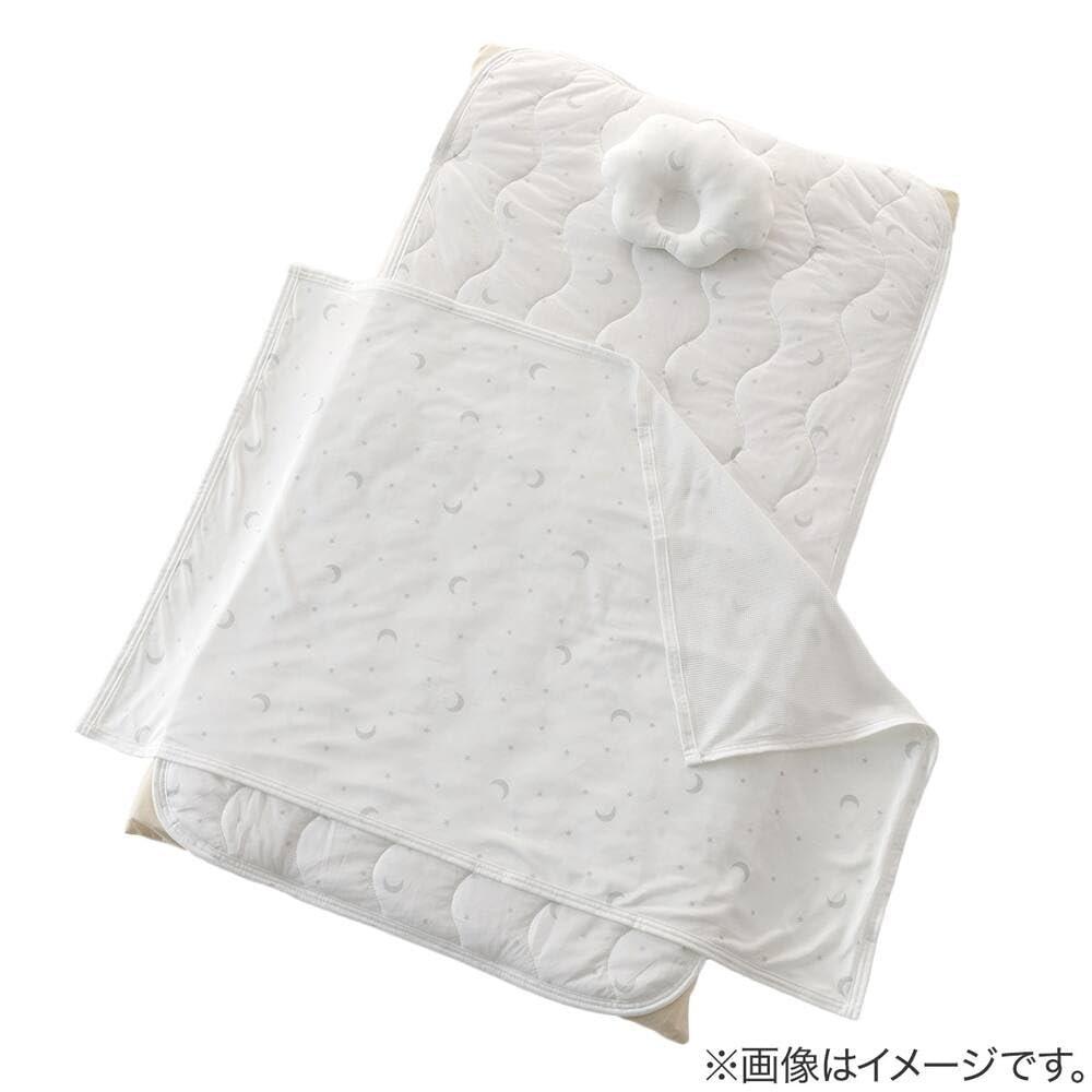 NITORI N Cool Reversible Baby Blanket White Cool Touch and Waffle Fabric Fast-Drying Machine Washable 70x100cm