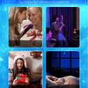 RGB LED Starry Sky Projector with Bluetooth Speaker Voice Activated Ambient Light Room Party Disco Stage Decorations Child Gift