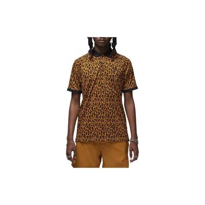 Polo de sport Dri-FIT à imprimé intégral et manches courtes pour homme, couleur kaki désert FN5853-754