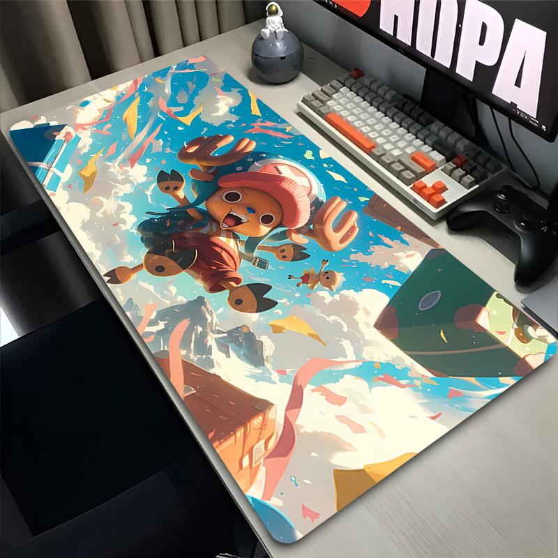 Large Mouse Pad Kawaii Computer Mousepads One Piece Tony Tony Chopper Anime Mousepad Antifray Game Keyboard Pad Rubber Mausepad