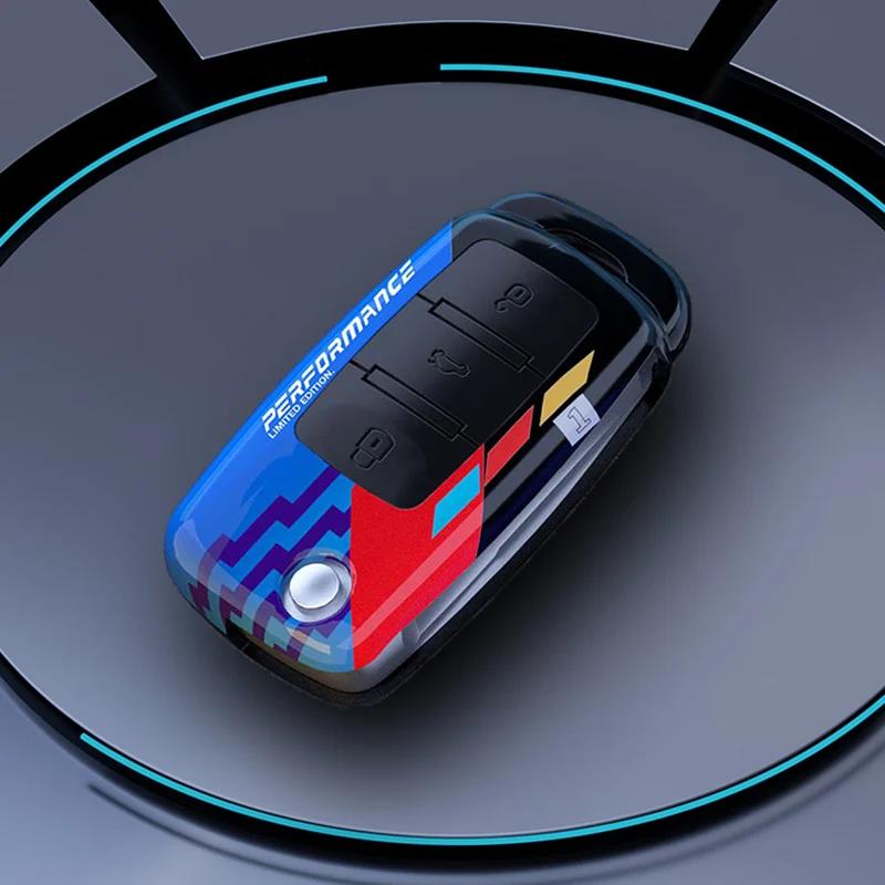 Ochronne Etui na Kluczyk Samochodowy Do Volkswagen Polo Passat B5 Golf 4 5 6 Mk5 Mk6 Eos Bora Beetle Tsi Nowe Etui Pokrowiec z Włókna Węglowego ABS