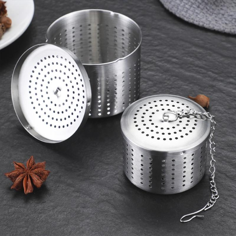 304 Stainless Steel Seasoning Barrel Bucket Effectively Tea Leaking Hot Pot Home Tea Strainers