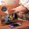 Digital 180 degrees Projection Alarm Clock with Dynamic RGB Light Brightness   Snooze Dual Alarm Setting USB   Port Mirror Clock for Be