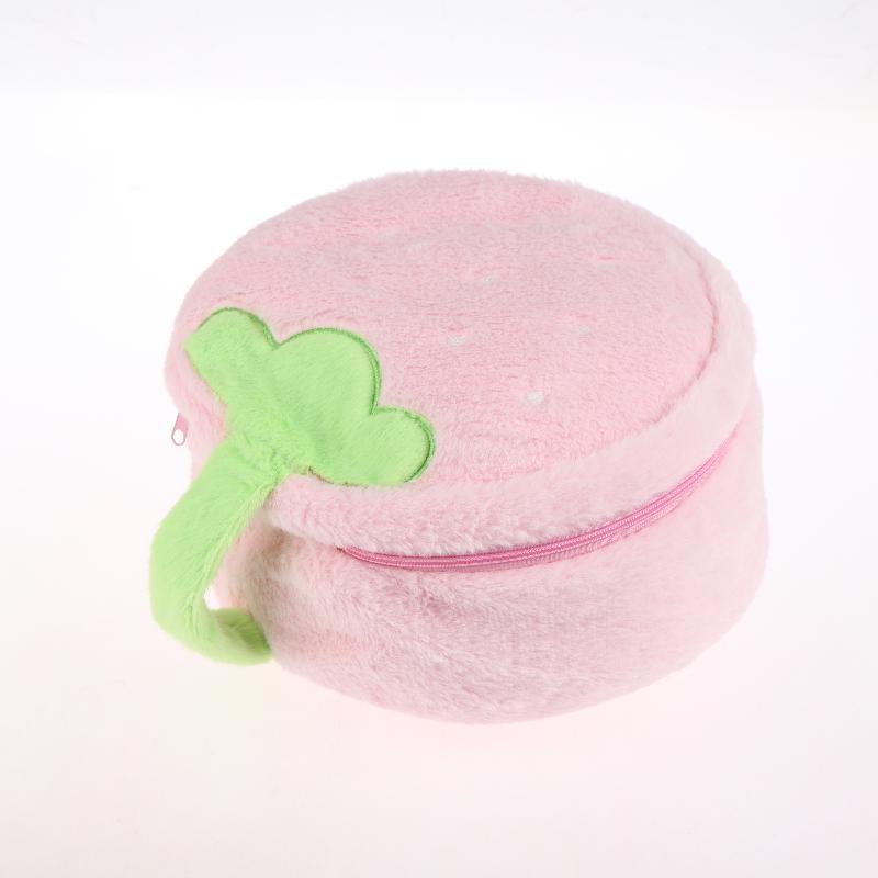 Lovely Strawberry Plush Cosmetics Bag Large Capacity Makeup Bag Sweet Simulation Fruits Storage Bag Toiletry Bags For Girls