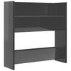 Vidaxl Wall Shoe Shelves, 4 Pcs, Glossy Gray, 60X18X60 Cm