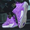 Fashion Purple Men's Basketball Sneakers High Quality Outdoor Sports Shoes For Basketball Man High Top Platform Basket Shoes Men