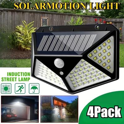 Solar Wall Lights Outdoor 100LED Solar Lights Waterproof Motion Sensors Street Lights Courtyard Lighting Garden Decorative Lights