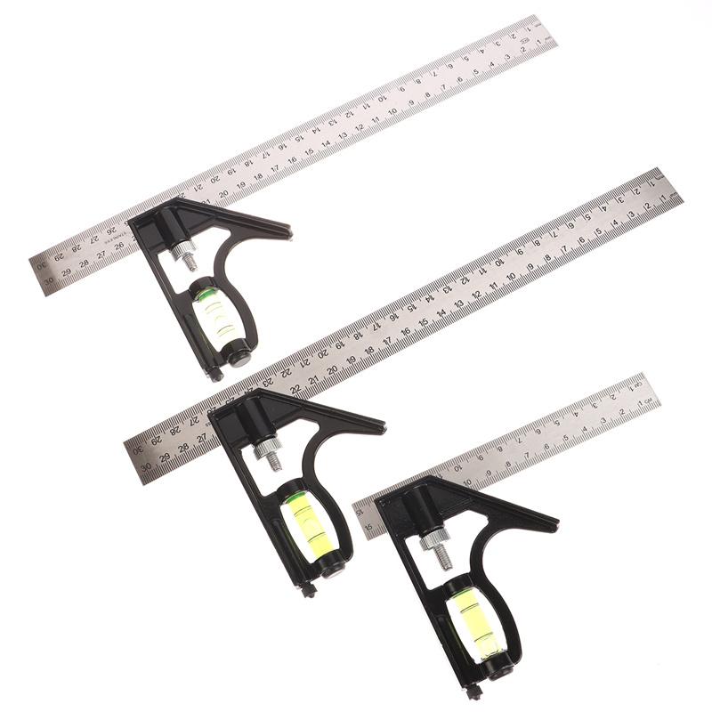Angle Square Measuring Tools Set Precise Aluminium Adjustable Combination Spirit Level