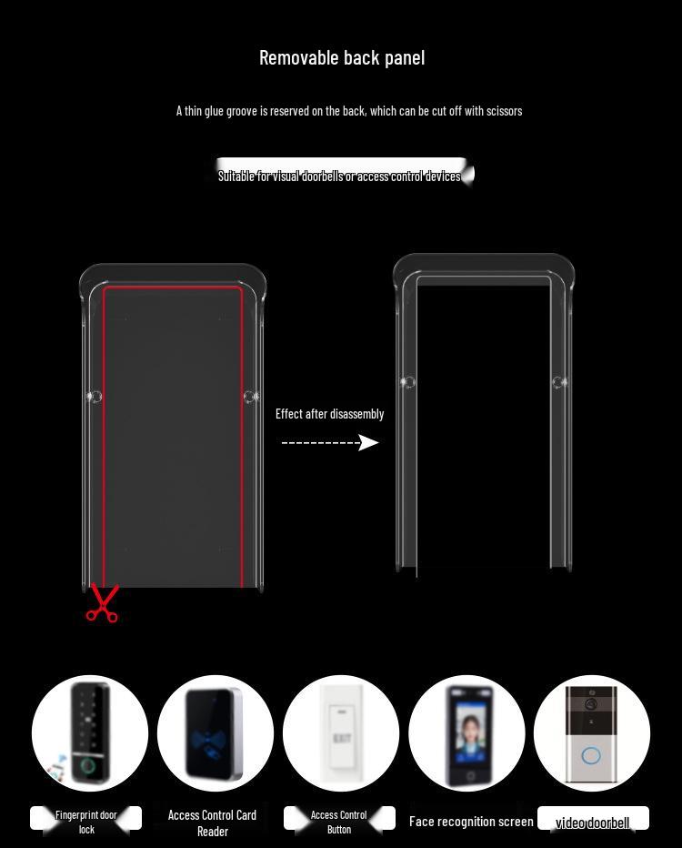 Large Waterproof Cover for Video Doorbell - PC Material, Rain-Resistant 